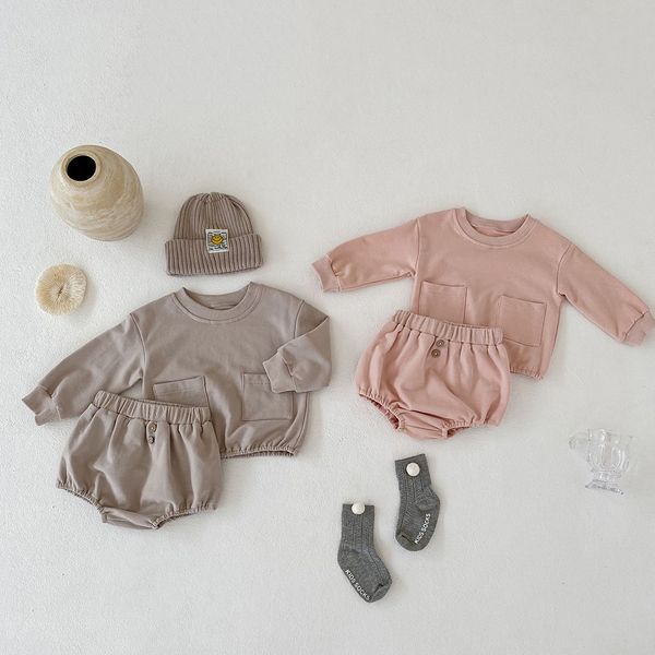 clothing sets melario 2pcs baby boys girls suits with pocket long sleeve round neck sweatshirt bottom shorts autumn solid clothing set 22111, White
clothing sets melario 2pcs baby boys girls suits with pocket long sleeve round neck sweatshirt bottom shorts autumn solid clothing set 22111, White