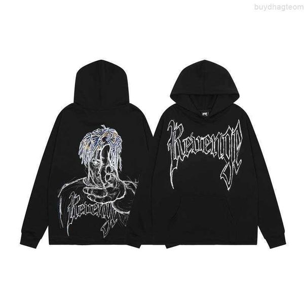 hoodie for men reveal cotton venge designer brand revenge co branded limited sketch chalk painting figure print hip hop high street men', Black
hoodie for men reveal cotton venge designer brand revenge co branded limited sketch chalk painting figure print hip hop high street men', Black