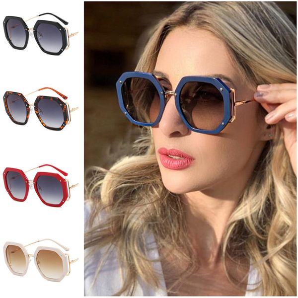 women sunglasses polygon sun glasses oversize frame adumbral rice nails anti-uv spectacles hollow design eyeglasses ornamental, White;black
women sunglasses polygon sun glasses oversize frame adumbral rice nails anti-uv spectacles hollow design eyeglasses ornamental, White;black