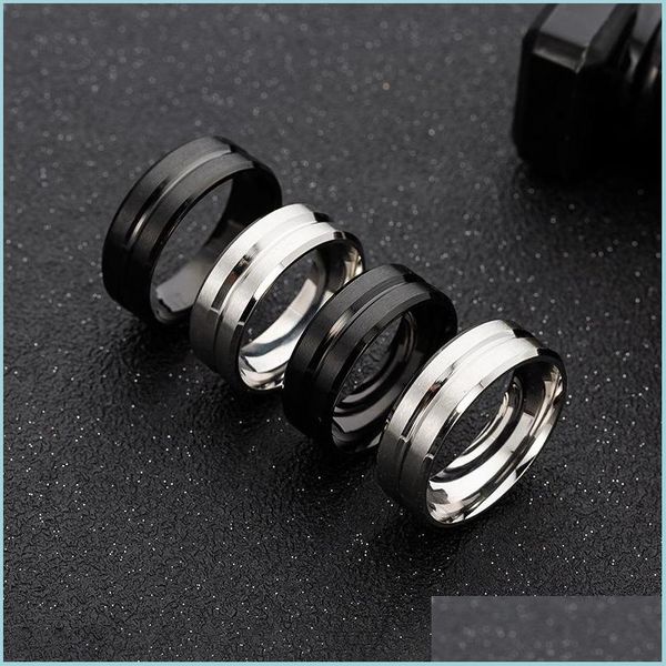 band rings stainless steel groove matte ring simple rings band women mens fashion jewelry drop delivery dhbp4, Silver
band rings stainless steel groove matte ring simple rings band women mens fashion jewelry drop delivery dhbp4, Silver
