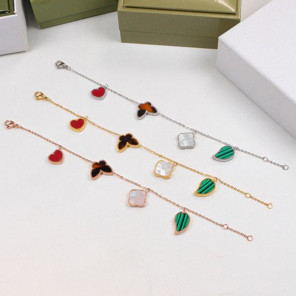 fashion classic 4/four leaf clover charm bracelets bangle chain 18k gold agate shell mother-of-pearl for women&girl wedding mother' day, Silver
fashion classic 4/four leaf clover charm bracelets bangle chain 18k gold agate shell mother-of-pearl for women&girl wedding mother' day, Silver