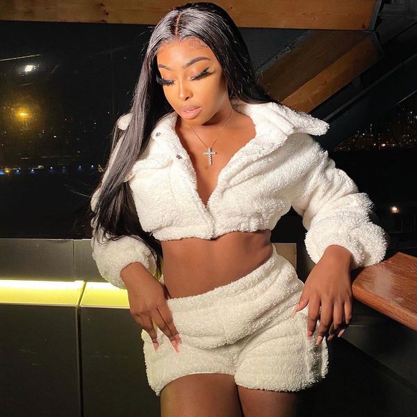 womens two piece pants fashion women 2 lambswool warm sets fuzzy jacket high waist pockets cargo shorts twopiece cute lambs plush outfits 22, White
womens two piece pants fashion women 2 lambswool warm sets fuzzy jacket high waist pockets cargo shorts twopiece cute lambs plush outfits 22, White