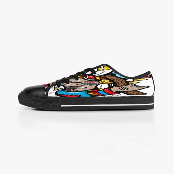 men women diy custom shoes low canvas skateboard sneakers triple black customization uv printing sports sneakers kaola 168-21
men women diy custom shoes low canvas skateboard sneakers triple black customization uv printing sports sneakers kaola 168-21
