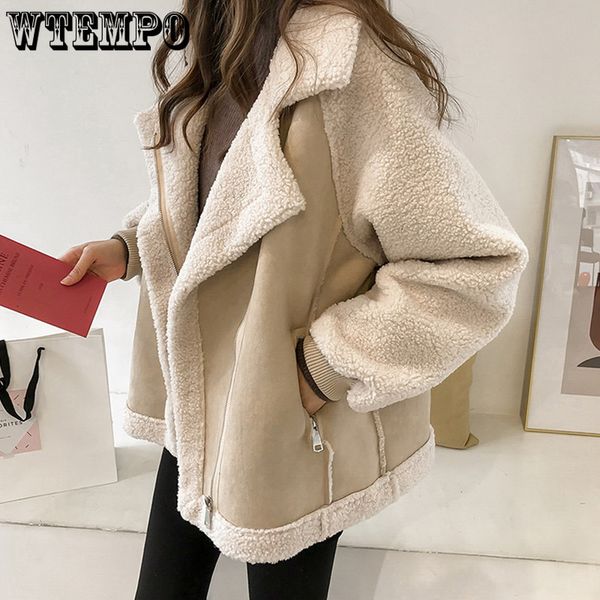 women's fur faux women winter suede jackets coat thicken warm lambs wool teddy coats ladies loose oversized outwear woman jacket 22111, Black
women's fur faux women winter suede jackets coat thicken warm lambs wool teddy coats ladies loose oversized outwear woman jacket 22111, Black