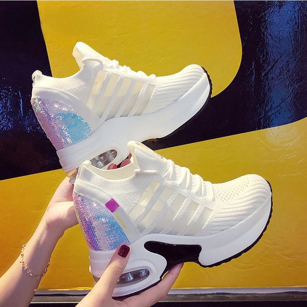 dress shoes ladies sneakers spring sequin casual women s platform high heels wedge heel heightening knitted vulcanized 221118, Black
dress shoes ladies sneakers spring sequin casual women s platform high heels wedge heel heightening knitted vulcanized 221118, Black