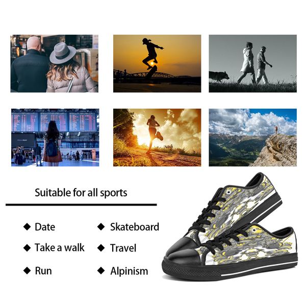 custom shoes classic canvas low cut skateboard casual triple black accept customization uv printing low mens womens sports sneakers breathab
custom shoes classic canvas low cut skateboard casual triple black accept customization uv printing low mens womens sports sneakers breathab