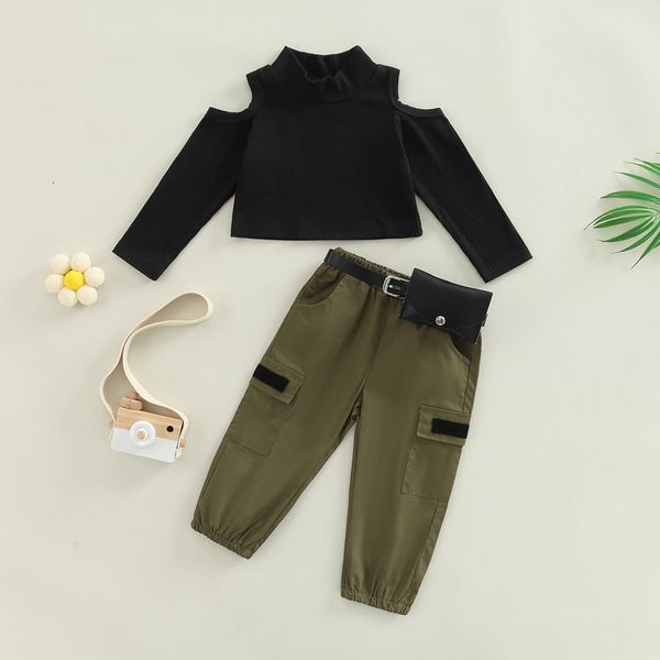 clothing sets 1 5y kids girls autumn clothes with belt bag baby off shoulder long sleeve ribbed pocket cargo pant children outfits 221118, White
clothing sets 1 5y kids girls autumn clothes with belt bag baby off shoulder long sleeve ribbed pocket cargo pant children outfits 221118, White