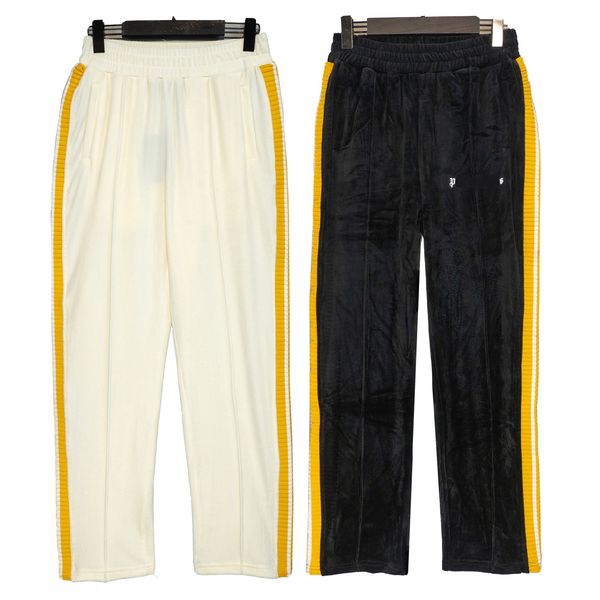 mens palm designer pants sweatpants striped pants plush womens angels casual size s/m//xl, Black 
mens palm designer pants sweatpants striped pants plush womens angels casual size s/m//xl, Black