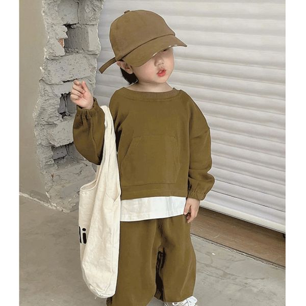 clothing sets melario children suit spring fashion korean style sports candy color long sleeved pullover sweatshirt pants two piece set 2211, White
clothing sets melario children suit spring fashion korean style sports candy color long sleeved pullover sweatshirt pants two piece set 2211, White