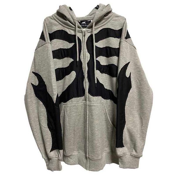 men's hoodies sweatshirts zip-up y2k harajuku korean style loose skull print goth long-sleeved hooded coat solid color retro shirt dent, Black
men's hoodies sweatshirts zip-up y2k harajuku korean style loose skull print goth long-sleeved hooded coat solid color retro shirt dent, Black