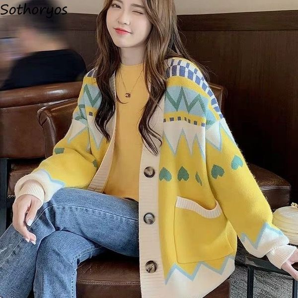 women's knits tees cardigan women autumn vintage fashion loose l-4xl leisure all-match v-neck single breasted sweaters female pockets i, White
women's knits tees cardigan women autumn vintage fashion loose l-4xl leisure all-match v-neck single breasted sweaters female pockets i, White