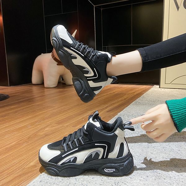dress shoes women vulcanize shoes platform chunky sneakers female korean fashion black white thick sole running casual shoes woman 221118
dress shoes women vulcanize shoes platform chunky sneakers female korean fashion black white thick sole running casual shoes woman 221118