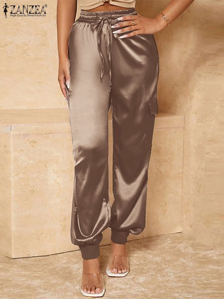 women s pants s summer women trousers zanzea casual elastic waist solid satin long female loose homewear fashion ol pantalon turnip 221118, Black;white
women s pants s summer women trousers zanzea casual elastic waist solid satin long female loose homewear fashion ol pantalon turnip 221118, Black;white