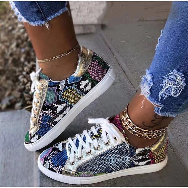 dress shoes women snake printing pu leather vulcanized shoes lace up female sneakers fashion platform woman shoes walking footwear 221118, Black
dress shoes women snake printing pu leather vulcanized shoes lace up female sneakers fashion platform woman shoes walking footwear 221118, Black