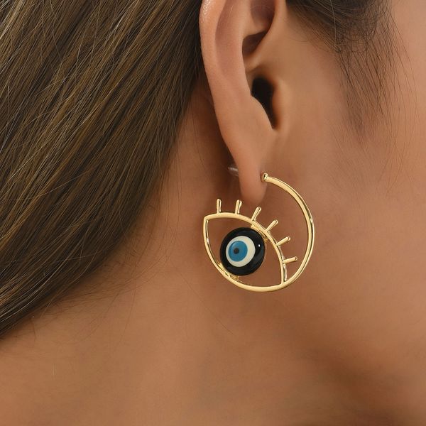 s3333 fashion jewelry dangle c-shape evil eye earrings for women blue eye stud earrings, Silver
s3333 fashion jewelry dangle c-shape evil eye earrings for women blue eye stud earrings, Silver