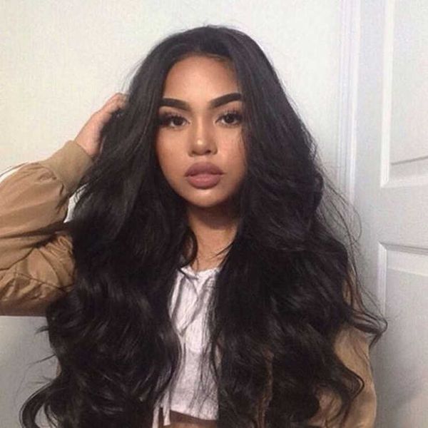 women's wigs selling natural color with large wave and long roll female chemical fiber high-temperature silk head set, Black
women's wigs selling natural color with large wave and long roll female chemical fiber high-temperature silk head set, Black