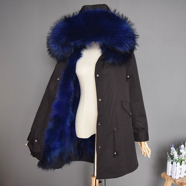 women's down 2022 new x-long parka waterproof winter jacket women natural raccoon hood fox fur real fur coat detachable streetwear, Black
women's down 2022 new x-long parka waterproof winter jacket women natural raccoon hood fox fur real fur coat detachable streetwear, Black