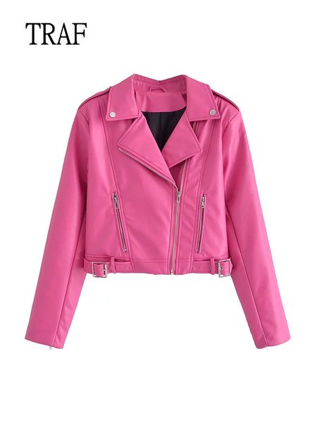 women's jackets traf women jacket y2k fashion faux leather casual short jacket high waist long sleeve woman clothing chic zip female 22, Black;brown
women's jackets traf women jacket y2k fashion faux leather casual short jacket high waist long sleeve woman clothing chic zip female 22, Black;brown