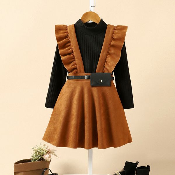 clothing sets baby girls clothes autumn and winter outfits kids knitted bottoming t shirt suspender skirt waist bag 3 piece 221118, White
clothing sets baby girls clothes autumn and winter outfits kids knitted bottoming t shirt suspender skirt waist bag 3 piece 221118, White