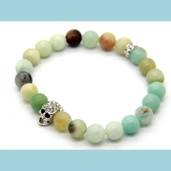 beaded new design jewelry wholesale 8mm natural amazonite stone beads sier skl bracelets summer bracleets party gift drop delivery dhite, Black
beaded new design jewelry wholesale 8mm natural amazonite stone beads sier skl bracelets summer bracleets party gift drop delivery dhite, Black