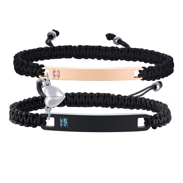 charm bracelets couples magnet handmade braided heart shape magnetic 2pieces set rope wristbands anniversary gift 221118, Golden;silver
charm bracelets couples magnet handmade braided heart shape magnetic 2pieces set rope wristbands anniversary gift 221118, Golden;silver