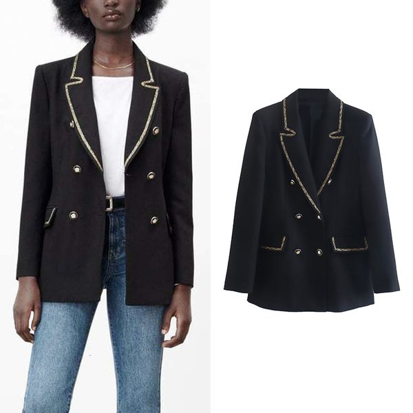 women's jackets spring fashion streetwear wear splicing blazer suits women long sleeve double breasted outerwear female chic 221118, Black;brown
women's jackets spring fashion streetwear wear splicing blazer suits women long sleeve double breasted outerwear female chic 221118, Black;brown