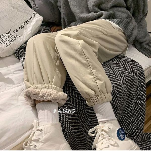 women s pants s plus thick sports autumn winter solid color casual keep warm wide leg loose closing feet fashion 221118, Black;white
women s pants s plus thick sports autumn winter solid color casual keep warm wide leg loose closing feet fashion 221118, Black;white