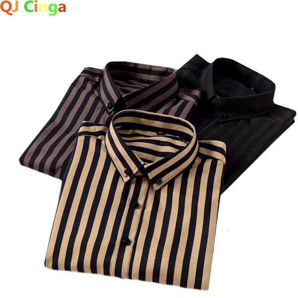 men's casual shirts black striped long sleeve shirt single breasted with square collar yellow brown camisas para hombre -5xl 221117, White;black
men's casual shirts black striped long sleeve shirt single breasted with square collar yellow brown camisas para hombre -5xl 221117, White;black