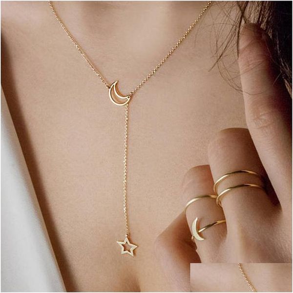 pendant necklaces star moon pendant necklace jewelry for women girls gold sier fashion trends brand charms lobster clasp link chain dhzxa, Silver
pendant necklaces star moon pendant necklace jewelry for women girls gold sier fashion trends brand charms lobster clasp link chain dhzxa, Silver