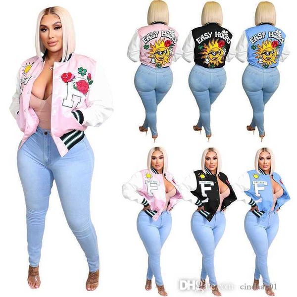 women winter clothing varsity jacket casual thread baseball jackets fashion leisure positioning print coats outdoor wear crop 2022, Black;brown
women winter clothing varsity jacket casual thread baseball jackets fashion leisure positioning print coats outdoor wear crop 2022, Black;brown