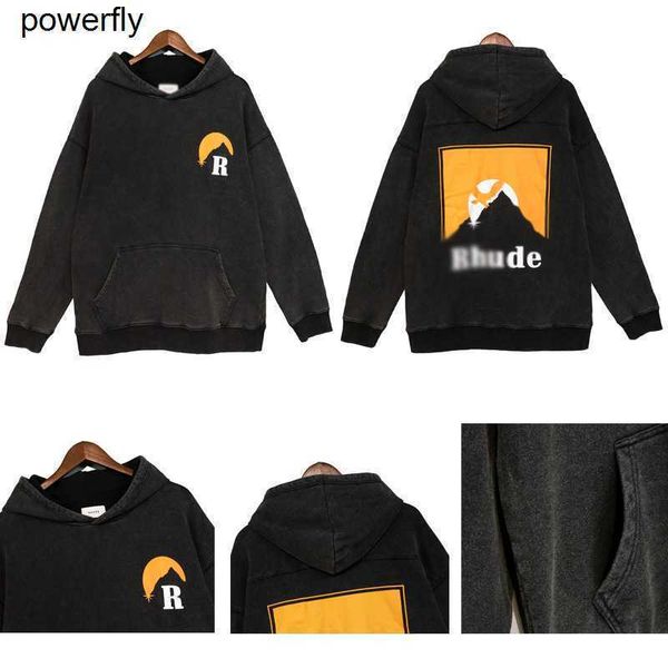 men's hoodies designer sweatshirts little fashion brand rhude sunset eagle print washed worn couple loose sweatshirt hoodie, Black
men's hoodies designer sweatshirts little fashion brand rhude sunset eagle print washed worn couple loose sweatshirt hoodie, Black