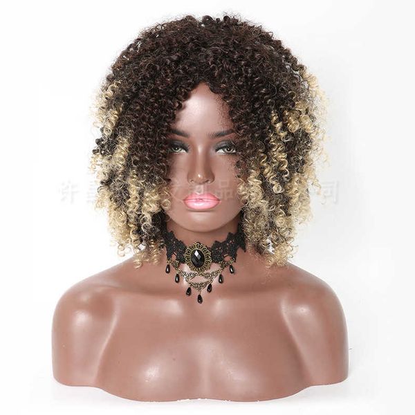 women's wigs explosive female small roll short gradient chemical fiber high temperature silk head cover, Black
women's wigs explosive female small roll short gradient chemical fiber high temperature silk head cover, Black