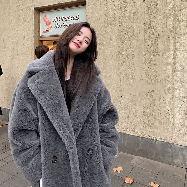 women's fur teddy bear fleece faux fur fluffy long jackets winter thick warm oversized chunky outerwear coat lambswool coats, Black
women's fur teddy bear fleece faux fur fluffy long jackets winter thick warm oversized chunky outerwear coat lambswool coats, Black