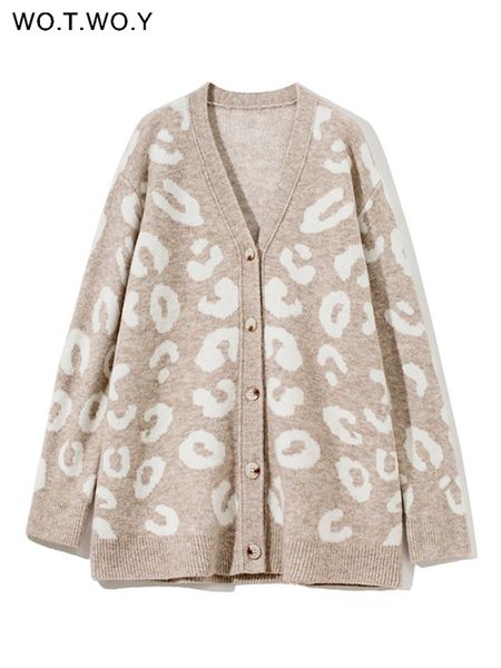 women's knits tees wotwoy autumn winter v-neck knitted cardigans women single breasted printed loose sweaters female casual soft knitwe, White
women's knits tees wotwoy autumn winter v-neck knitted cardigans women single breasted printed loose sweaters female casual soft knitwe, White