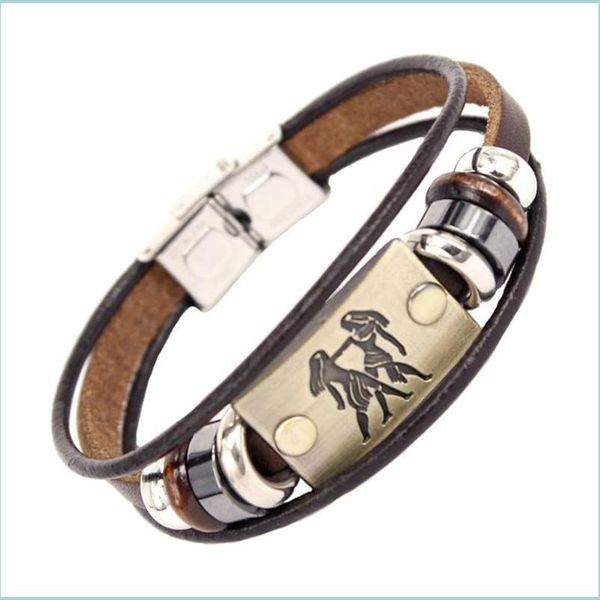 charm bracelets 12 constell horscope charm bracelet id tag leather mtilayer wrap bracelets bangle cuff fashion jewelry gift drop deli dhxi1, Golden;silver
charm bracelets 12 constell horscope charm bracelet id tag leather mtilayer wrap bracelets bangle cuff fashion jewelry gift drop deli dhxi1, Golden;silver