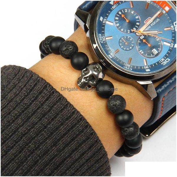 charm bracelets design sier stainless steel skl bracelet wholesale 10pcs/lot not fade beaded bracelets with 8mm natural stone drop d dhhcz, Golden;silver
charm bracelets design sier stainless steel skl bracelet wholesale 10pcs/lot not fade beaded bracelets with 8mm natural stone drop d dhhcz, Golden;silver