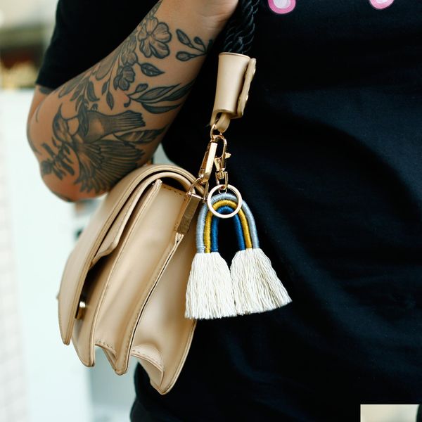 key rings handmade boho rainbow tassel key ring bag hangs gold keychain holder fashion jewelry gift drop delivery dhuri, Slivery;golden
key rings handmade boho rainbow tassel key ring bag hangs gold keychain holder fashion jewelry gift drop delivery dhuri, Slivery;golden