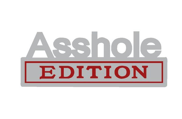 3d zinc alloy asshole edition car sticker decoration decal badge emblems bumper stickers
3d zinc alloy asshole edition car sticker decoration decal badge emblems bumper stickers
