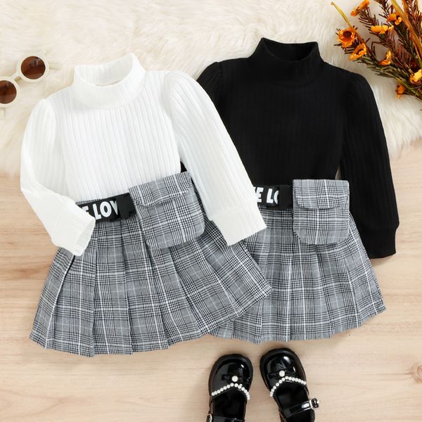 clothing sets 1 6y kids girls autumn clothes set baby long sleeve turtleneck sweater plaid pleated skirt belt bag 3pcs children outfits 2211, White
clothing sets 1 6y kids girls autumn clothes set baby long sleeve turtleneck sweater plaid pleated skirt belt bag 3pcs children outfits 2211, White