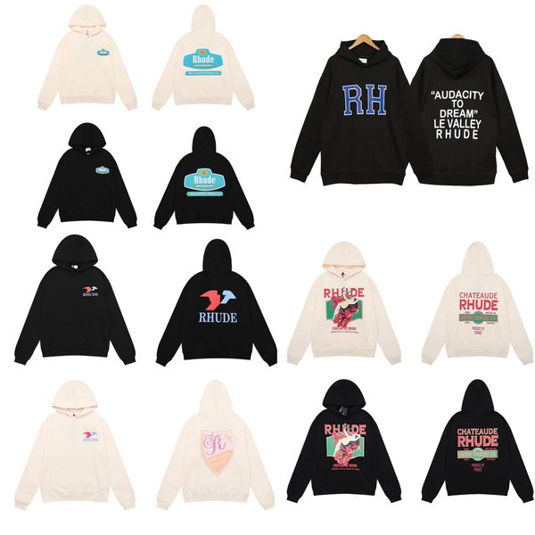 men's rhude hoodies monogrammed washcloth embroidered american high street blouse for men and women, Black
men's rhude hoodies monogrammed washcloth embroidered american high street blouse for men and women, Black