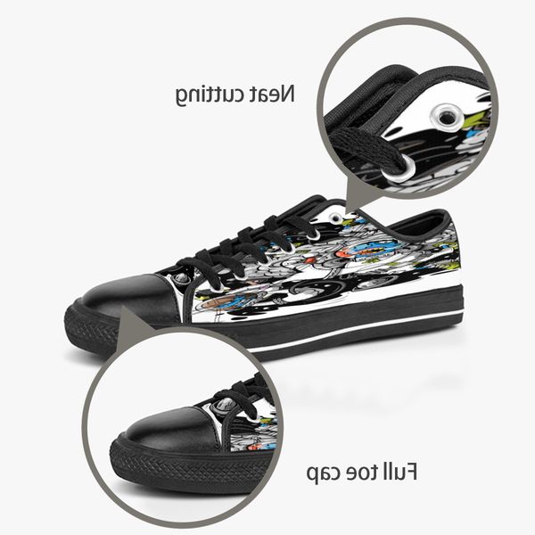 low men women diy custom shoes canvas skateboard sneakers triple black customization uv printing sports sneakers houzi 162-43120 ization
low men women diy custom shoes canvas skateboard sneakers triple black customization uv printing sports sneakers houzi 162-43120 ization