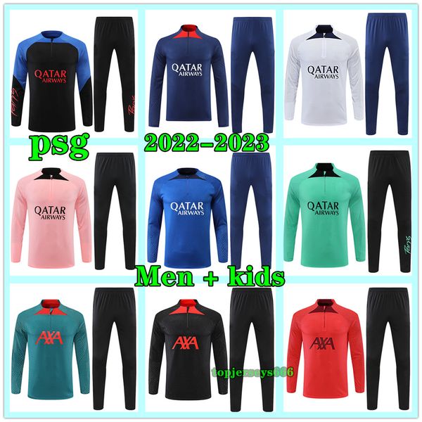 22 23 psgs tracksuit mens kids football training suit soccer jogging 2022 2023 mbappe football tracksuits jersey kit uniform survetement cha, Black
22 23 psgs tracksuit mens kids football training suit soccer jogging 2022 2023 mbappe football tracksuits jersey kit uniform survetement cha, Black