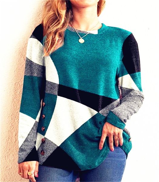 women's t-shirt button geometric contrast long sleeve printed loose t-shirt women spring autumn elegant lady t shirt s-5xl 221117, White
women's t-shirt button geometric contrast long sleeve printed loose t-shirt women spring autumn elegant lady t shirt s-5xl 221117, White