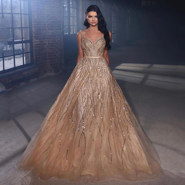 shiny champagne a line prom dresses v neck sleeveless party dresses beading sequins custom made evening dress, Black;red
shiny champagne a line prom dresses v neck sleeveless party dresses beading sequins custom made evening dress, Black;red