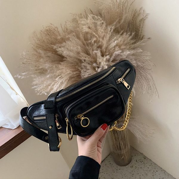 waist bags chain women s pu leather fanny packs belt fashion brand shoulder crossbody ladies travel chest pack 221118
waist bags chain women s pu leather fanny packs belt fashion brand shoulder crossbody ladies travel chest pack 221118