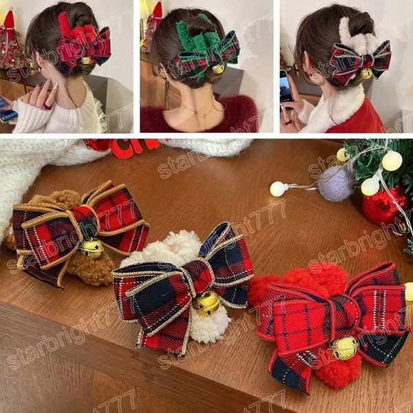 korean plush bell bow hair claws crab clamps autumn winter christmas hairpin barrette fashion women hair accessories, Slivery;white
korean plush bell bow hair claws crab clamps autumn winter christmas hairpin barrette fashion women hair accessories, Slivery;white