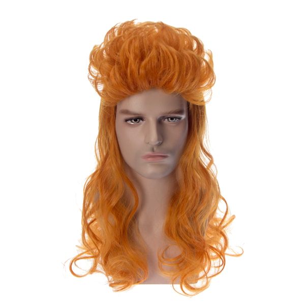 women's wigs change hairstyle punk chemical fiber high temperature silk men's long curly hair, Black
women's wigs change hairstyle punk chemical fiber high temperature silk men's long curly hair, Black