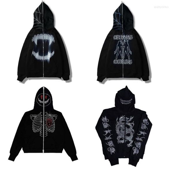 men's hoodies 2022 hip hop street style full zip hoodie skull rhinestone reflective print men women y2k sports jacket, Black
men's hoodies 2022 hip hop street style full zip hoodie skull rhinestone reflective print men women y2k sports jacket, Black