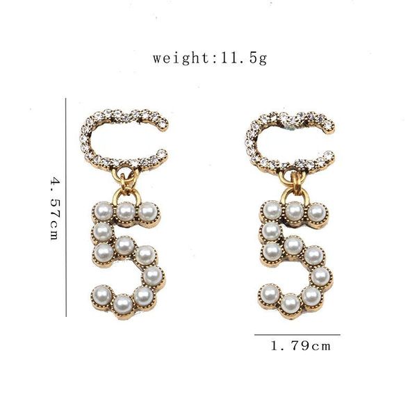 18k gold plated stud earring luxury brand designers double letters stud eardrop geometric famous women crystal rhinestone pearl earrings wed, Golden;silver
18k gold plated stud earring luxury brand designers double letters stud eardrop geometric famous women crystal rhinestone pearl earrings wed, Golden;silver