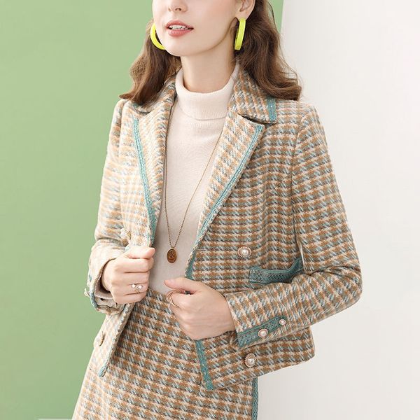 two piece dres s autumn wool blends blazer skirts set korean lady graceful slim jacket skirt outfits elegant clothing 221118, White
two piece dres s autumn wool blends blazer skirts set korean lady graceful slim jacket skirt outfits elegant clothing 221118, White